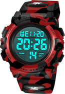 Kids Watch,Boys Watch for 3-15 Year Old Boys,Digital Sport Outdoor Multifunctional Chronograph LED 50 M Waterproof Alarm Calendar Analog Watch for Children with Silicone Band,Kids Gift by TinyTreasures Baby Boutique