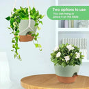 Hanging Planters for Indoor Outdoor Plants, 2 Pack Self Watering Hanging Pot with Drainage Holes, Removable Tray & 2 Kinds of Plant Hangers, 10'' Hanging Flower Pots for Home Garden Decor, Green by CozyNest Decor