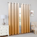 HOMEIDEAS Gold Ombre Blackout Curtains 52 X 63 Inch Length Gradient Room Darkening Thermal Insulated Energy Saving Grommet 2 Panels Window Drapes for Living Room, Bedroom by TinyTreasures Baby Boutique
