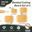 Bamboo Cutting Board Set Non Slip Feet with Holder Over Sink Men Birthday Christmas Valentines Father Day Gifts Ideal from Wife Romantic Anniversary Best Cool Gadget Awesome Who Have Everything by CozyNest Decor