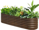 SnugNiture 8x2x2ft Raised Garden Bed Kit, 24" Tall Outdoor Metal Raised Planter Box for Planting Plants Vegetables Flowers Fruits, Brown by GreenHaven Gardens