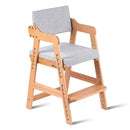 Ezebaby Wooden High Chair, Adjustable Highchair for Toddlers to Teens with Steps, Kids Dining Chair, Study Chair with Removable Cushion (Natural Color) by TinyTreasures Baby Boutique