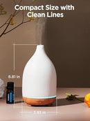 InnoGear Oil Diffuser, 150ML Ceramic Diffuser for Essential Oils Handcrafted Aromatherapy Diffuser Ultrasonic Cool Mist Humidifier with 2 Mist Modes Waterless Auto Off for Room Office, White by TinyTreasures Baby Boutique