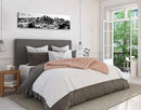 Pictures for Bedroom Black and White Wall Art Kansas City Panoramic Cityscape Skyline Canvas Art Prints for Living Room Office Home Decor Framed and Ready to Hang 13.8"x47.3" by CozyNest Decor