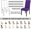 JQinHome Dining Chair Slipcover, High Stretch Removable Washable Chair Seat Protector Cover Set of 2,Chair Covers for Dining Room, Kitchen,Home Party,Wedding Ceremony(Purple, 2PC) by CozyNest Decor