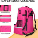 Car Seat Travel Bag for Airplane,Infant Seat Travel Bag with Shoulder Strap,Padded Car Seats Backpack with Reflective Stripes,Large Carseat Carrier Bag Travel Car Seat Cover,Pink by TinyTreasures Baby Boutique