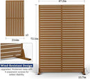 FENCY Outdoor Privacy Screen, 72" H×47" W Metal Privacy Screen, Outdoor Freestanding Privacy Screen & Panels for Deck Patio Balcony(Brown-Louvered) by GreenHaven Gardens