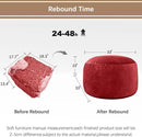 Bean Bag Chairs for Adults - Memory Foam Furniture BeanBag Chair - Kids/Teens Sofa with Soft Micro Fiber Cover - Round Fluffy Couch for Living Room Bedroom College Dorm - 3 ft, Red by CozyNest Decor