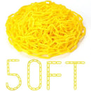 Vicenpal 50ft Plastic Barrier Chain Yellow Plastic Chain Links Weatherproof Safety Link Crowd Control Barriers Garden Fence Decoration (1 Pieces) by GreenHaven Gardens