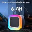 Kinglucky 2025 Upgrade Karaoke Machine, Portable Bluetooth Speaker with 2 Wireless Microphones for Adults & Kids with Lights, Karaoke for All Smartphones, Birthday, Family, Home Party or Gifts (Black) by TinyTreasures Baby Boutique