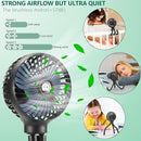 snawowo Mini Handheld Personal Portable Fan, Baby Stroller Fan, Car Seat Fan, USB or Battery Powered, with Flexible Tripod Clip on Student Bed Desk Bike Crib Treadmill Camping Traveling(Black) by TinyTreasures Baby Boutique