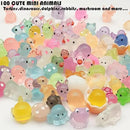 Mini Resin Animals Figures to Hide 100Packs Luminous Tiny ducks Dinosaurs Miniature Figurines Glow in The Dark for Fairy Garden Dollhouse Micro Landscape Aquarium Potted Party Favor Decor (100) by GreenHaven Gardens