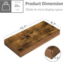 QEEIG Floating Shelf for Wall Bathroom Shelves Bedroom Kitchen Living Room Farmhouse Small Book Shelf 16 inch Set of 1, Brown (015-BN1) by CozyNest Decor