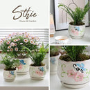 Ceramic Plant Pots with Drainage Holes and Saucers, Round Flower Pots for Indoor Plant, 3.9/5.2/6.7 Inches Flower Large Planters Set of 3 by CozyNest Decor
