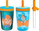 Zak Designs Blippi Kelso Toddler Cups For Travel or At Home, 12oz Vacuum Insulated Stainless Steel Sippy Cup With Leak-Proof Design is Perfect For Kids by TinyTreasures Baby Boutique
