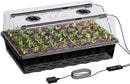 60-Cell Self-Watering Seed Starter Tray with Grow Light, Seed Starter Kit with 4.07” Humidity Dome, Indoor Seedling Starter Tray, Seed Starting Tray for Plant Germination, Seeds Growing by GreenHaven Gardens