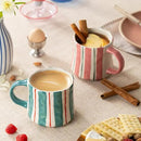 Vibrant Striped Ceramic Coffee Mug - Unique Green Design, 12oz, Microwave & Dishwasher Safe, Perfect for Daily Brews tea or coffee by CozyNest Decor