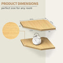 Corner Shelf Wall Mount, Floating Corner Shelves, Set of 2 Corner Wall Shelf Organizer, Rustic Wood Wall Storage Display Shelves for Living Room Bedroom Bathroom Kitchen, Rustic Brown, Oak by CozyNest Decor