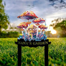 Personalized Mushroom Metal Sign with Stake,Custom Gardener Family Name Signs Outdoor Decor,Customized Flowers Gardening Birthday Gifts,Butterfly Plaque for Patio Lawn Porch Backyard Front Door Garage by CozyNest Decor