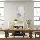 Crushed Diamond Decorative Wall Mirrors, 24x36 Inch Rectangle Living Room Mirrors for Wall Decor, Modern Glam Bathroom Dining Room Entryway Mirror Silver by CozyNest Decor