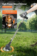 Cordless Weed Wacker,Electric Weed Eater,2 Batteries,Grass Trimmer Cordless,Weed Erimmer Black GCJ by GreenHaven Gardens