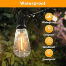 GLUROO Outdoor String Lights 180FT, 90+6Pcs Vintage Bulbs Shatterproof 2700K LED Patio String Lights Waterproof, Connectable Edison Style Lights, Hanging Lights for Backyard, Bistro by GreenHaven Gardens