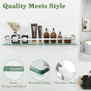 Alise Bathroom Shelf Wall Mounted, Polished Chrome Large Capacity Glass Shelf for Bathroom, 24 inch by CozyNest Decor