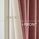 MIULEE 100% Blackout Linen Textured Curtains for Bedroom Solid Thermal Insulated Dusty Rose Grommet Room Darkening Curtains & Drapes Luxury Decor for Living Room Nursery 52 x 63 Inch (2 Panels) by TinyTreasures Baby Boutique