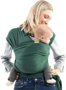 Boba Baby Wrap Carrier – Original Baby Sling Carrier for Newborns (7–35 lbs), Soft, Secure, Hands-Free & Ergonomic, Ideal for Comfortable Bonding, New Parents (Serenity Rainforest) by TinyTreasures Baby Boutique
