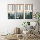 IARTTOP Large Mountain Wood Wall Art Framed Decor Set Of 3, Modern Mountain Landscape Wall Art Nature Artwork Wall Decor For Bedroom, Living room, Office-16 x32 by CozyNest Decor