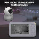 VTech Video Baby Monitor with 5" LCD Screen, Up to 17Hrs Video & 31Hrs Audio Battery Life, Night Vision, 1000ft Range, Pan-Tilt-Zoom, Lullabies, Soothing Sounds, Temperature Sensor, No WiFi: 924W by TinyTreasures Baby Boutique