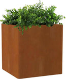 Corten Steel Large Square Planter 26"x26"x26, Cube Metal Planter Pot with Drainage Holes for Outdoor, Large Flower Pots for Patio Deck and Yard by CozyNest Decor