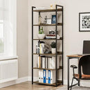 NUMENN Bookshelf, 6 Tier Bookshelves, Home Office Bookcase Shelf Storage Organizer, Free Standing Storage Shelving Unit for Bedroom, Living Room and Home Office, Dark Walnut by CozyNest Decor