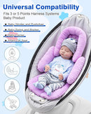 Infant Car Seat Insert with Shoulder Pads & Crocth Covers, Ultra Thick Carseat Head Support for Infant, Reversible Car Seat Insert for Newborn, Baby Car Seat Cushion for Stroller, Swing, Bouncer by TinyTreasures Baby Boutique
