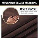 PrinceDeco Sectional Couch Covers 3 Pieces Velvet Sofa Covers L Shape Soft Couch Covers for Sectional Sofa Corner Sofa Cover Couch Cover for Dogs Washable (2 Seater + 1 Chaise,Brown) by CozyNest Decor
