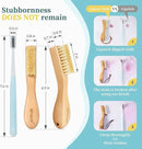 BFWood 2PCS Laundry Stain Brush - Natural Soft Boar Bristles, Removes Tough Stains from Delicate Fabrics Like Knits, Cotton, and Linens, Gentle on Fabrics, No Damage by CozyNest Decor