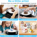 Pottery Wheel for Kids - Complete Pottery Kit & Tools for Beginners, Plug-in Rechargeable Battery, Upgraded Detachable Turntable Adjustable Speed, DIY Clay Maker for Kids 9-12 (Black, Patented) by TinyTreasures Baby Boutique