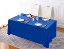 Surmente Blue Tablecloth 90 x 132-inch Rectangular Polyester Table Cloth for Weddings, Banquets, or Restaurants by CozyNest Decor