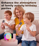Mini Karaoke Machine Speaker for Kids Adults, Portable Bluetooth with 2 Wireless Microphones, Christmas Birthday Gift Ideas for Toys for Teens Boys and Girls Aged 4, 5, 6, 7, 8, 9, 10, 11, 12+ by TinyTreasures Baby Boutique