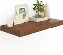 12" Deep Walnut Floating Shelves,Over Toilet Long Wall Mounted Modern Farmhouse 36 inches,Wall Shelves with Invisible Brackets for Bedroom, Bathroom, Living Room, Kitchen, Set of 1 by CozyNest Decor
