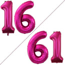 GOER Number 16 Balloons for 16th Birthday Sweet 16 Party Decorations,42 Inch Jumbo Foil Helium 61 Balloons for 61st Birthday Party Decoration (Bright Peach) by TinyTreasures Baby Boutique