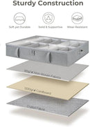 StorageWorks Under Bed Shoe Storage Organizer, Underbed Shoes Container with Adjustable Dividers, Shoe Storage Basket with Cover, Grey, 2-Pack, Space-Saving Shoe Box Fits up to 24 Pairs by CozyNest Decor