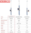 Zebco Wilder Fishing Reel and Rod Combo, 4'3" Durable Fiberglass Rod with Built-In Carabiner, Patented No-Tangle Reel, Pre-Spooled with 6-Pound Zebco Cajun Fishing Line, Blue/Orange by TinyTreasures Baby Boutique