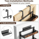 6 Tier Over The Door Pantry Organizer, 2 IN 1 Wall Mount or Metal Hanging Spice Rack for Pantry Organizers and Storage, Seasoning Shelves，Adjustable Basket with Hooks for Kitchen, Bathroom,Laundry by CozyNest Decor