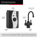 InSinkErator Stainless Steel Tank, HC250MBLK-SS HOT250 System, 2-Handle Drinking Faucet in Matte Black with 2/3-Gallon, Filter-Compatible Instant Hot/Cold Water Dispenser by CozyNest Decor