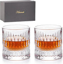 KAMMAK Whiskey Glass Set of 2, 7.05oz Old Fashioned wine Glass for Scotch, Cocktails, Rum, Vodka in Bar And Party Gifts for Men, Whisky Lovers, Wedding, Anniversary, Birthday by CozyNest Decor