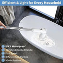 Electric Spin Scrubber - Cordless Cleaning Brush with Digital Display, 2 Speeds, 8 Brush Heads, IPX7 Waterproof, Adjustable Long Handle for Bathroom, Tub, Tile, Shower, and Car（Grey） by CozyNest Decor