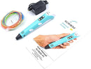 SCRIB3D P1 3D Printing Pen with Display - Includes 3D Pen, 3 Starter Colors of PLA Filament, Stencil Book + Project Guide, and Charger by TinyTreasures Baby Boutique
