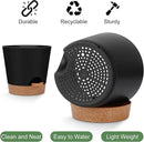 Indoor Self Watering Planters with Drainage Holes and Saucers, 8, 7, 6.5, 6, 5.5, 5 Inches, Black, 6 Pots by GreenHaven Gardens