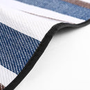 Striped Picnic Blankets 80” x 80” Extra Large Waterproof and Foldable Beach Blanket, Oversized Blue and White Outdoor Blanket for Camping, Travel, Park, Grass, Patio (Blue & Brown, 80" x 80") by TinyTreasures Baby Boutique